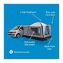 Voir la diapositive 4 : KAMPA Auvent indépendant - KAMPA - Cross Air TC - Tissu polycoton, Air Frame, tapis de sol, stores occultants, panneau moustiquaire