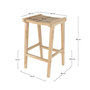 Voir la diapositive 4 : Rendez vous déco Tabouret pour îlot central 65 cm en teck et cannage-Omaha