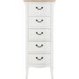 Voir la diapositive 2 : ATMOSPHERA Chiffonnier en bois Chrysa - L. 45 x H. 113 cm - Blanc