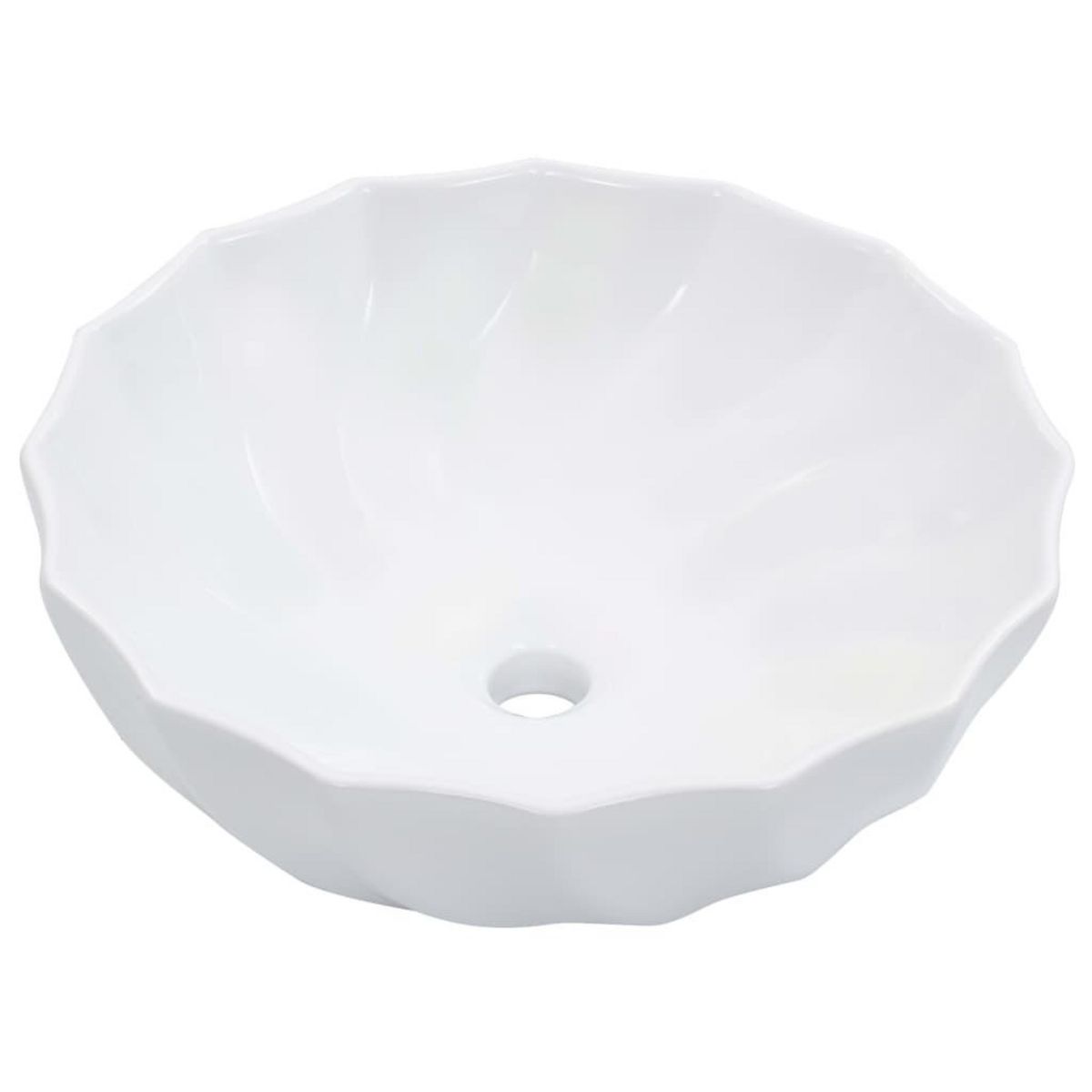VIDAXL Lavabo 46x17 cm Ceramique Blanc