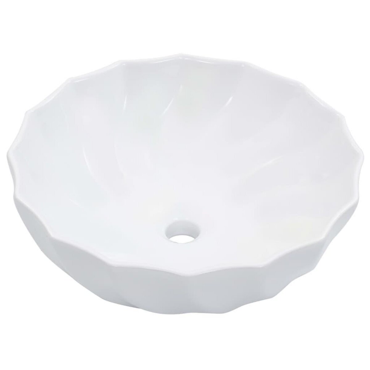 VIDAXL Lavabo 46x17 cm Ceramique Blanc