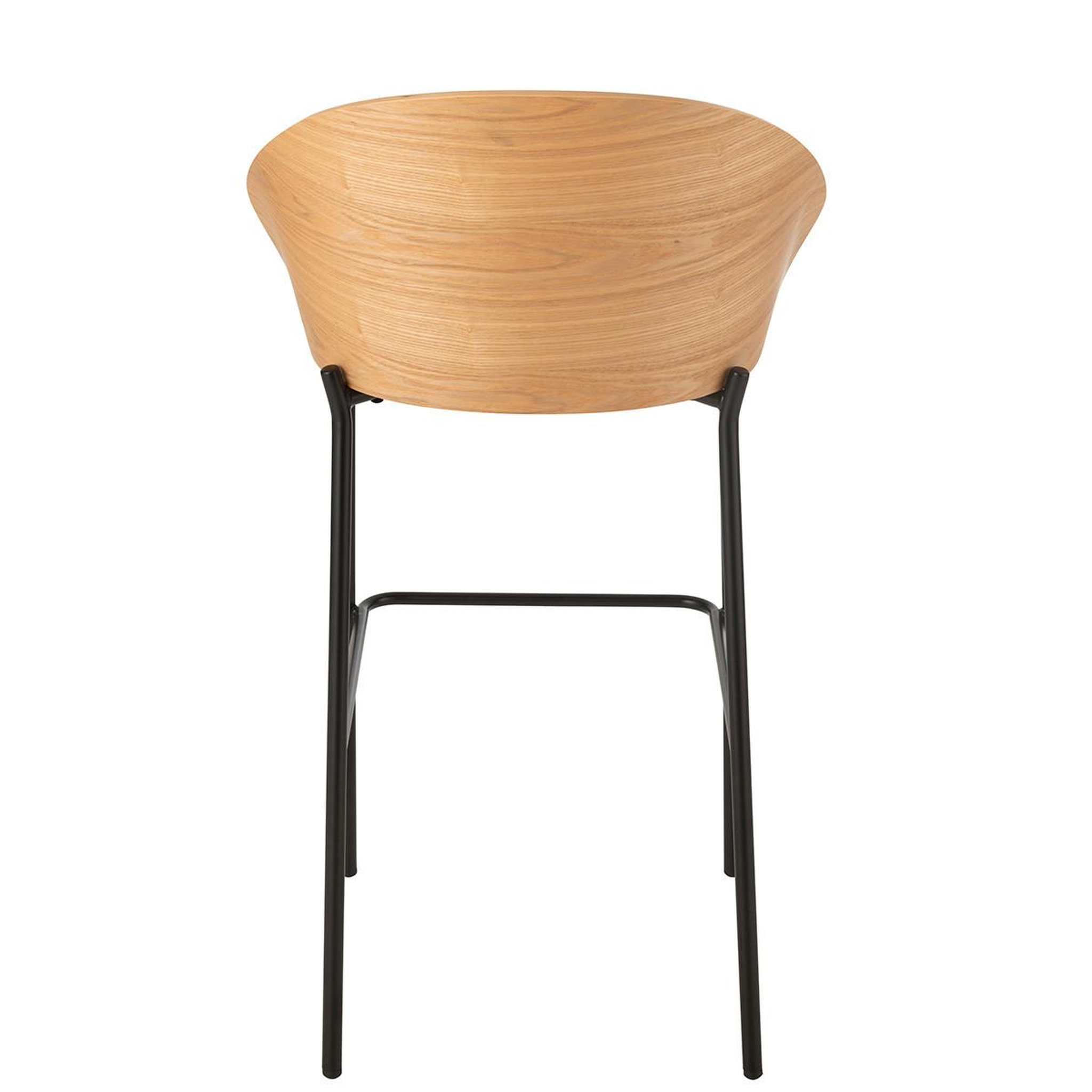 Voir la diapositive 4 : J-LINE Chaise de bar design  lone  97cm naturel & beige