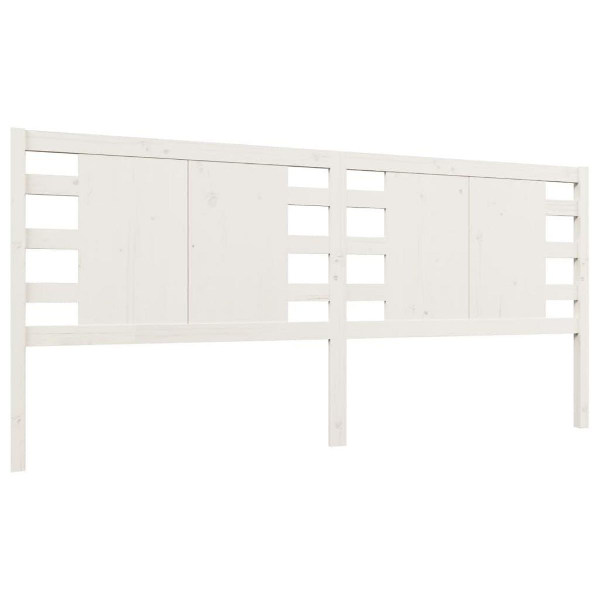 VIDAXL Tete de lit Blanc 206x4x100 cm Bois massif de pin
