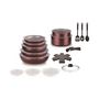 Voir la diapositive 2 : Arthur Martin Batterie de cuisine - Tous feux dont induction - ARTHUR MARTIN - AM2503 - Aluminium - 18 pieces - Poignée amovible
