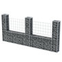 Voir la diapositive 3 : VIDAXL Panier de gabion en forme de U Acier galvanise 240x20x100 cm