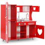 Voir la diapositive 2 : VIDAXL Cuisine en jouet pour enfants MDF 84x31x89 cm Rouge