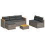 Voir la diapositive 2 : VIDAXL Salon de jardin 5 pcs avec coussins gris resine tressee acacia
