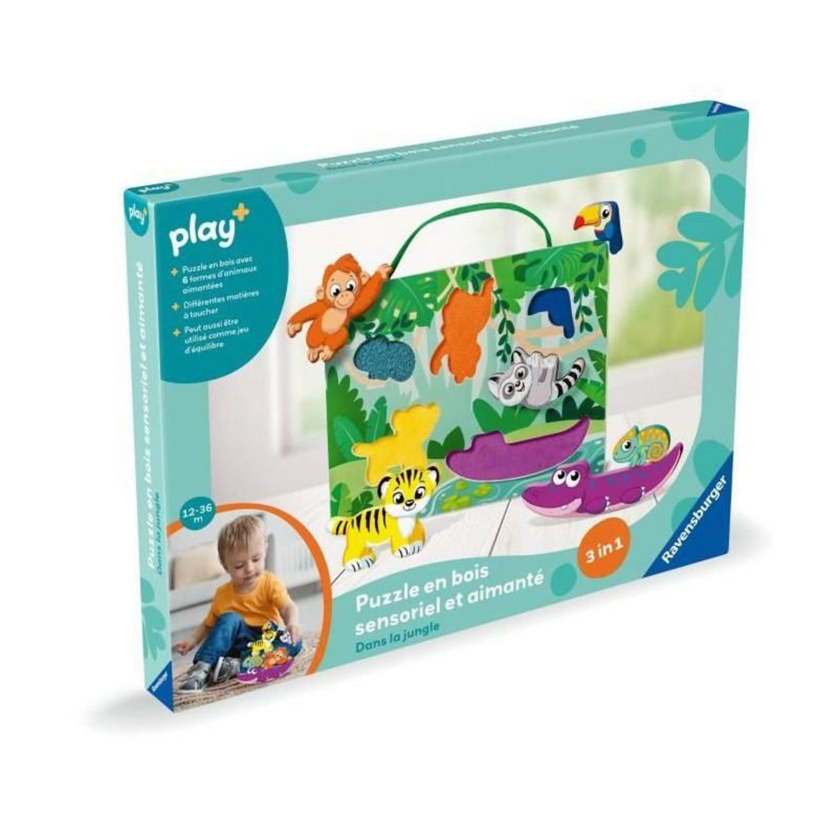 RAVENSBURGER Puzzle sensoriel Ravensburger Play+ pièces magnétiques