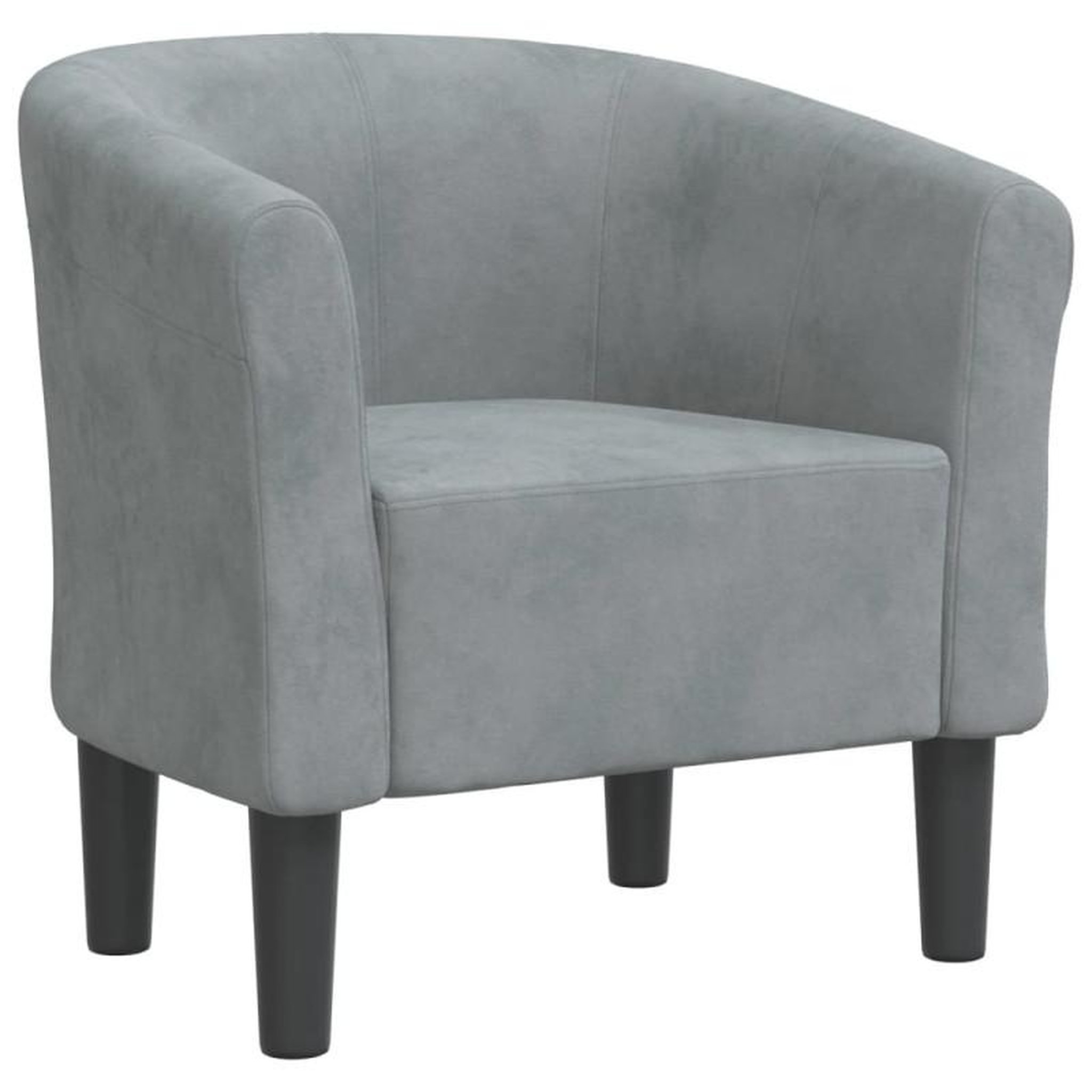Voir la diapositive 2 : VIDAXL Chaise cabriolet gris foncé velours