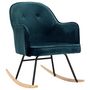 Voir la diapositive 2 : VIDAXL Chaise à bascule Bleu Velours