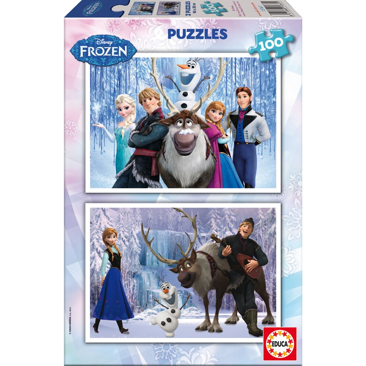 EDUCA 2 puzzles Disney de 100 pièces