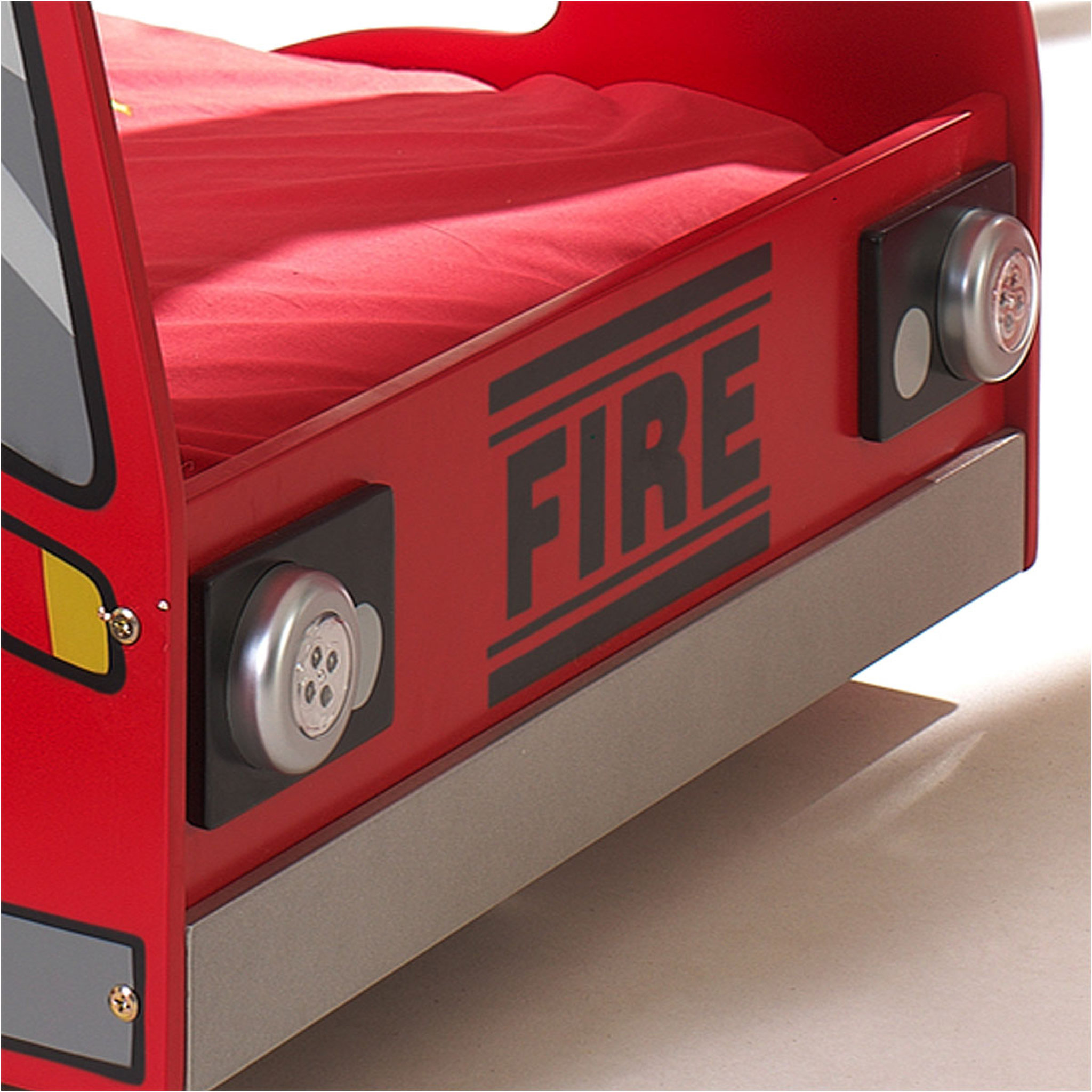 Voir la diapositive 4 : Lit enfant voiture Camion de pompier 70 x 140 cm
