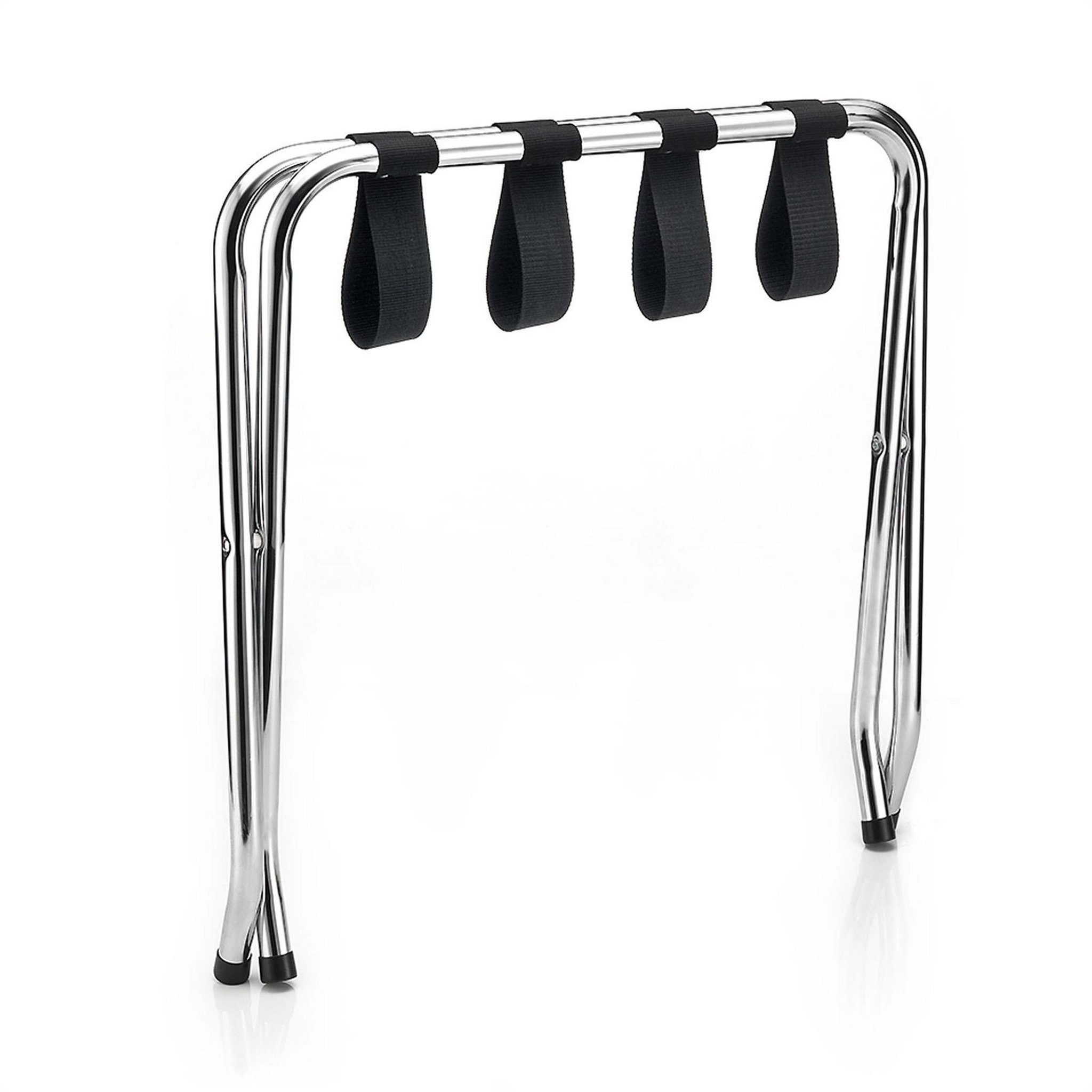 Voir la diapositive 4 : IDIMEX Porte-valise LUGGAGE, structure pliable en métal chromé