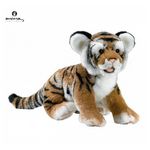 Anima Tigre Brun Couché 35 cm - Peluche Douce et Réaliste pour Enfants