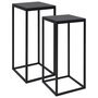 Voir la diapositive 2 : VIDAXL Tables d'appoint 2 pcs Noir Acier