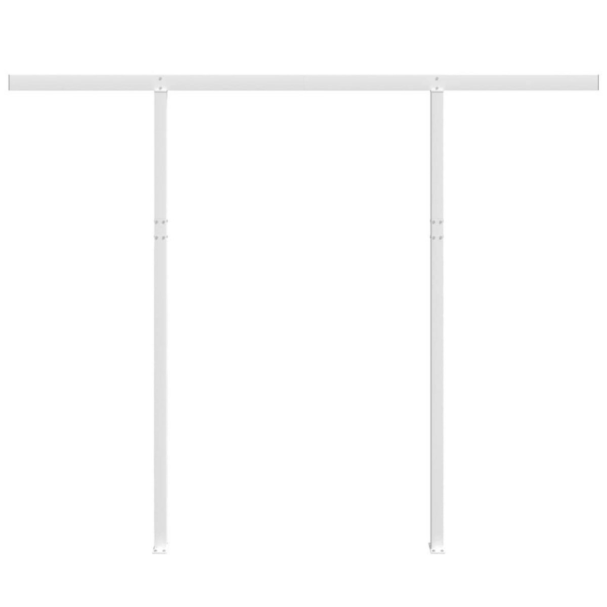 VIDAXL Jeu de poteaux d'auvent blanc 300x245 cm fer