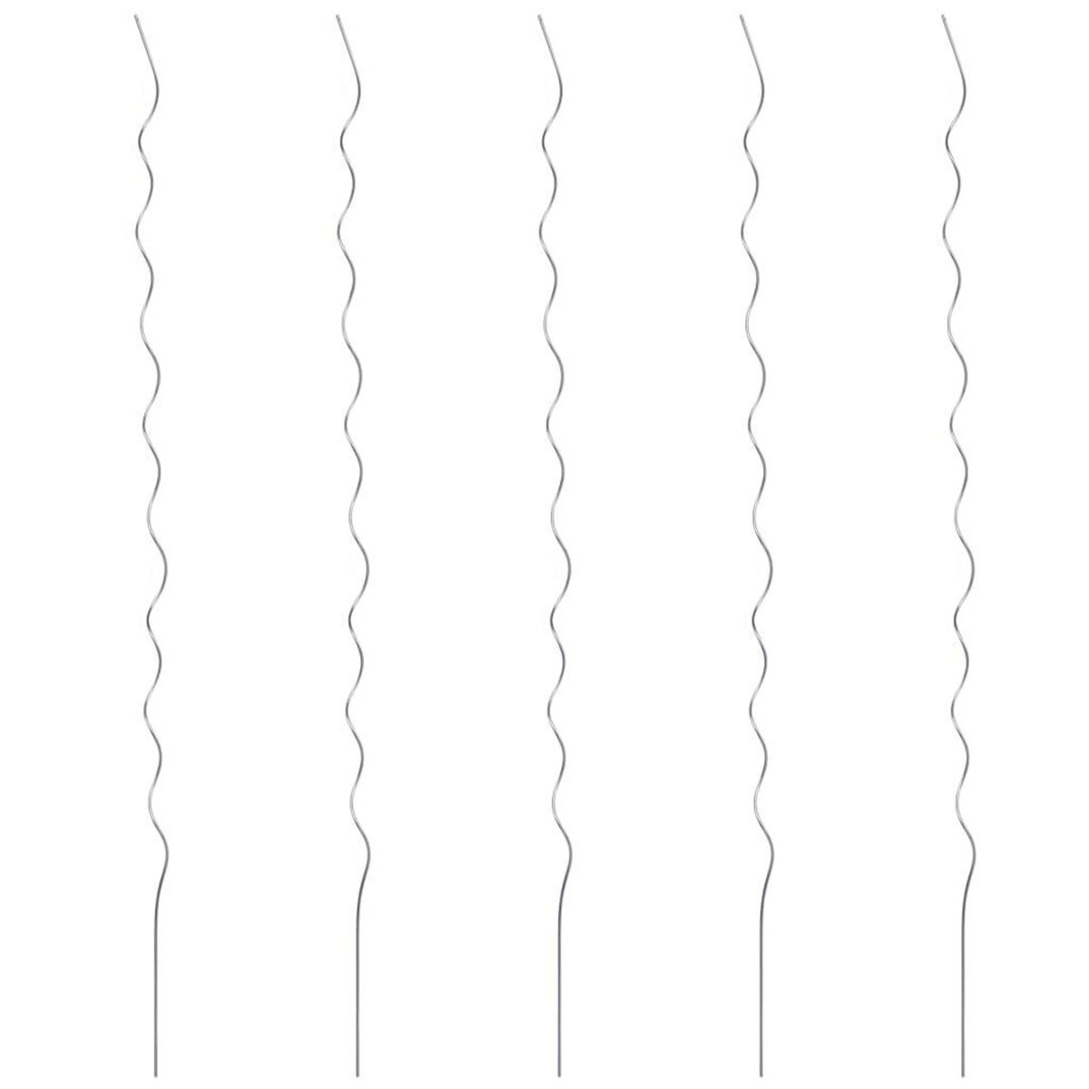 VIDAXL Supports de plantes en spirale 5 pcs Acier galvanise 110 cm