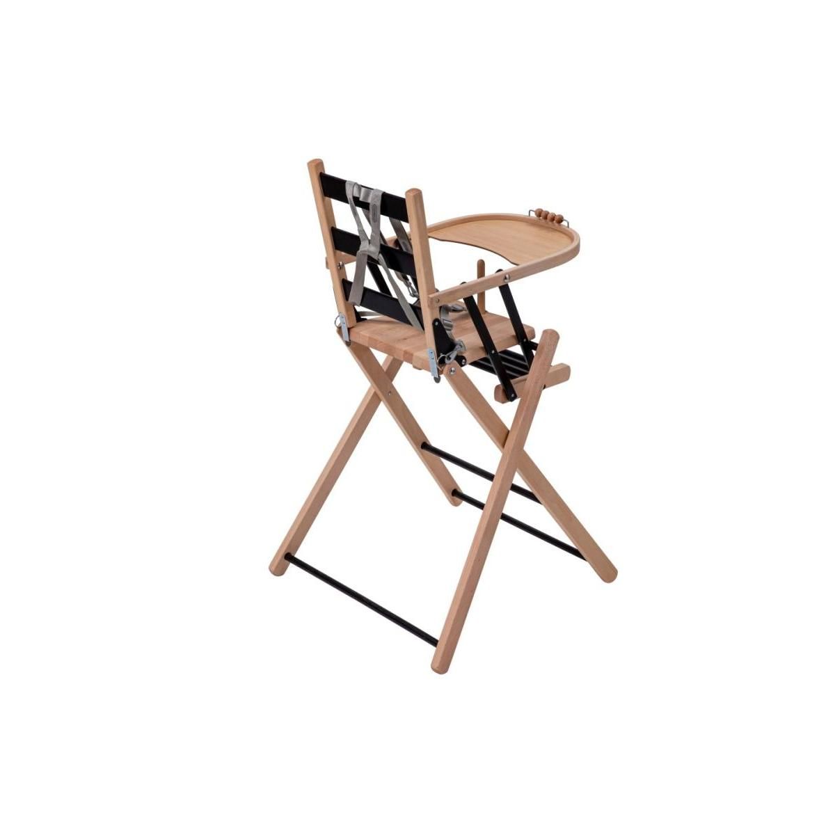 COMBELLE Chaise Haute Sarah Extra-Pliante Hybride Noir - Confort et Élégance pour Bébé