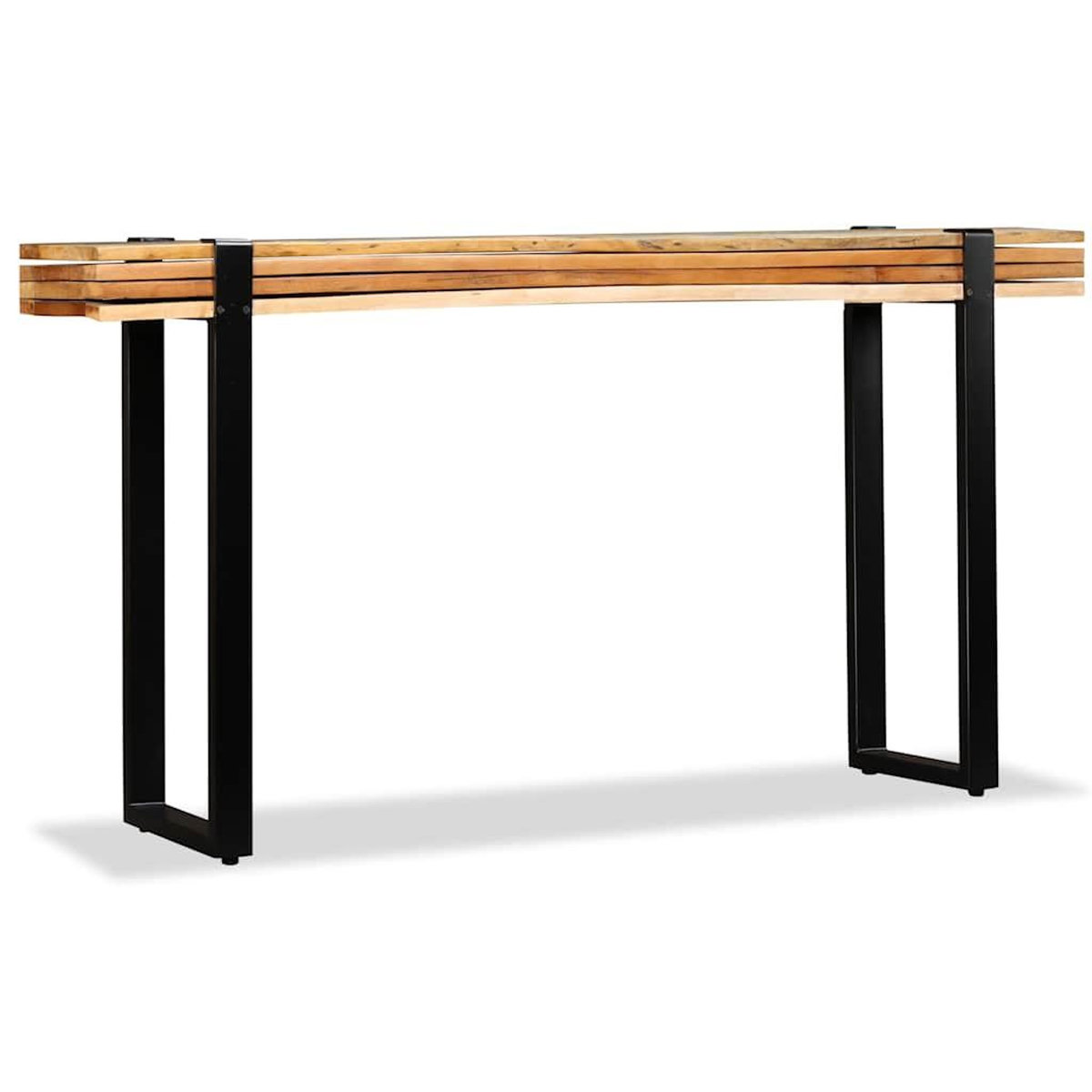 VIDAXL Table console Bois de recuperation massif reglable