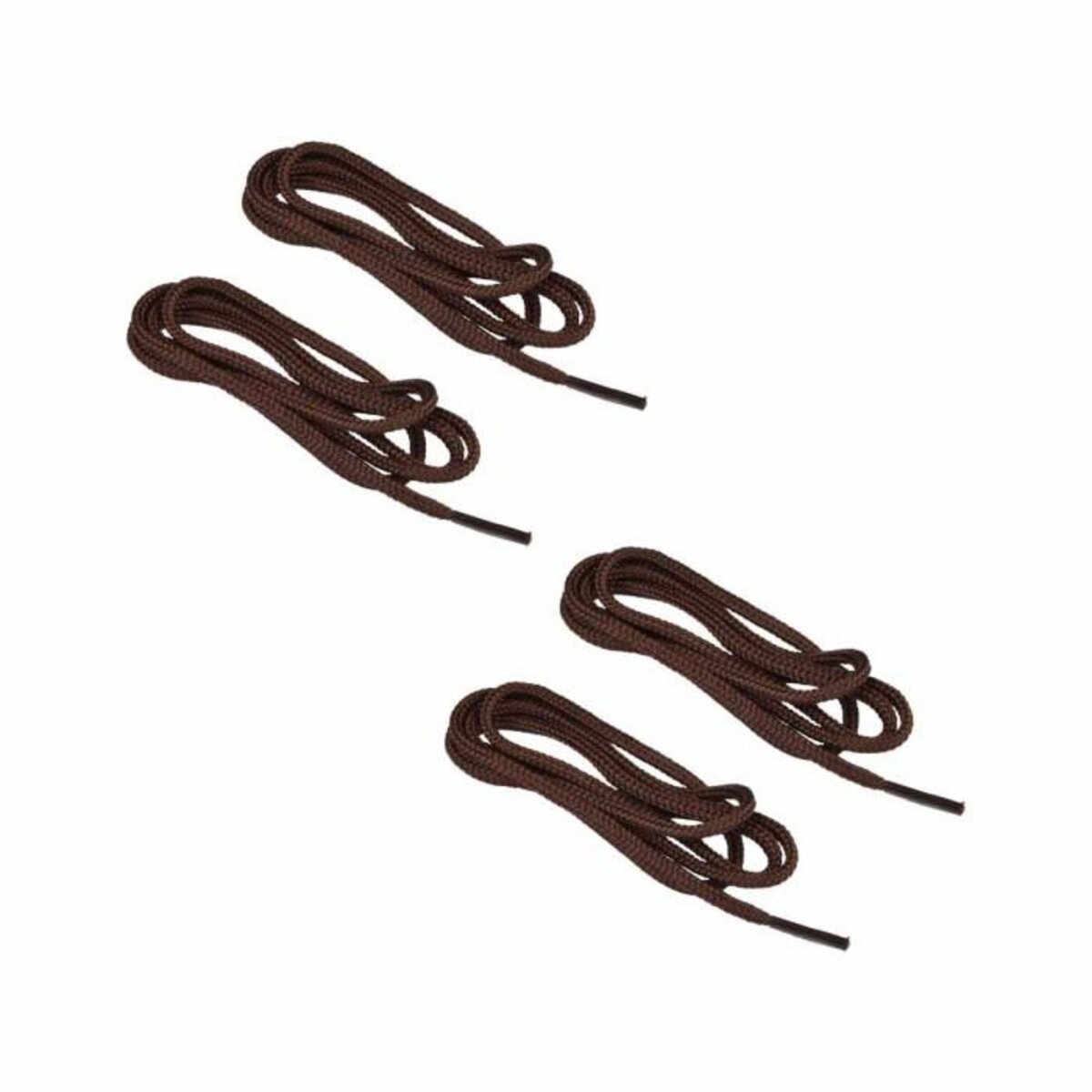 Paris Prix Lot de 2 Paires de Lacets  Ronds  110cm Marron