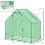 Voir la diapositive 3 : OUTSUNNY Serre de jardin balcon terrasse serre pour tomates 1,8L x 1l x 1,68H m acier PE imperméable transparent vert