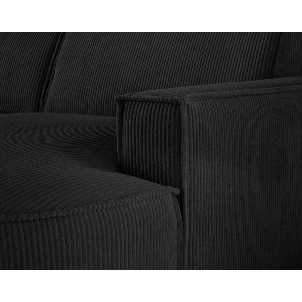 LISA DESIGN Spiaggia - canapé panoramique d'angle gauche - 7 places - en velours côtelé