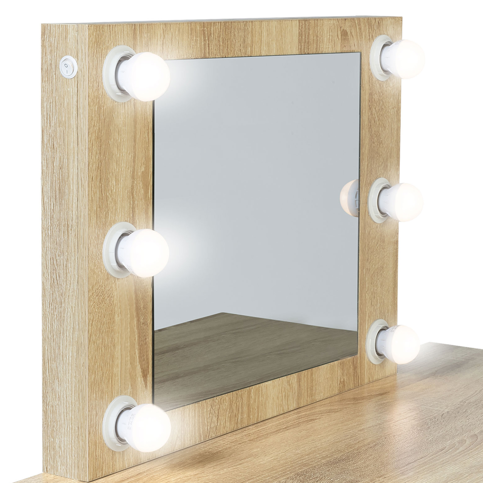 Voir la diapositive 6 : ID MARKET Coiffeuse louisa design industriel avec miroir led