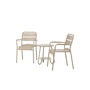 Voir la diapositive 2 : Paris Prix Ensemble Table d'Appoint de Jardin & 2 Chaises  Faro  55cm Beige