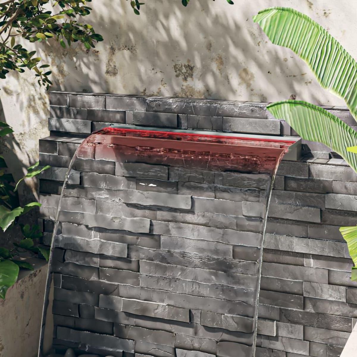 VIDAXL Deversoir pour cascade avec LED RVB Inox 90 cm