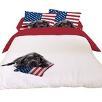 Dourev Housse de couette 240x220 Blacky in the USA + 2 taies coton