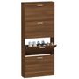 Voir la diapositive 4 : VIDAXL Armoire a chaussures Chene marron 59x17x150cm Bois d'ingenierie