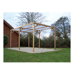 Hisense Pergola en bois thermo chauffé 15.10 m² avec couverture pvc - th3051s2