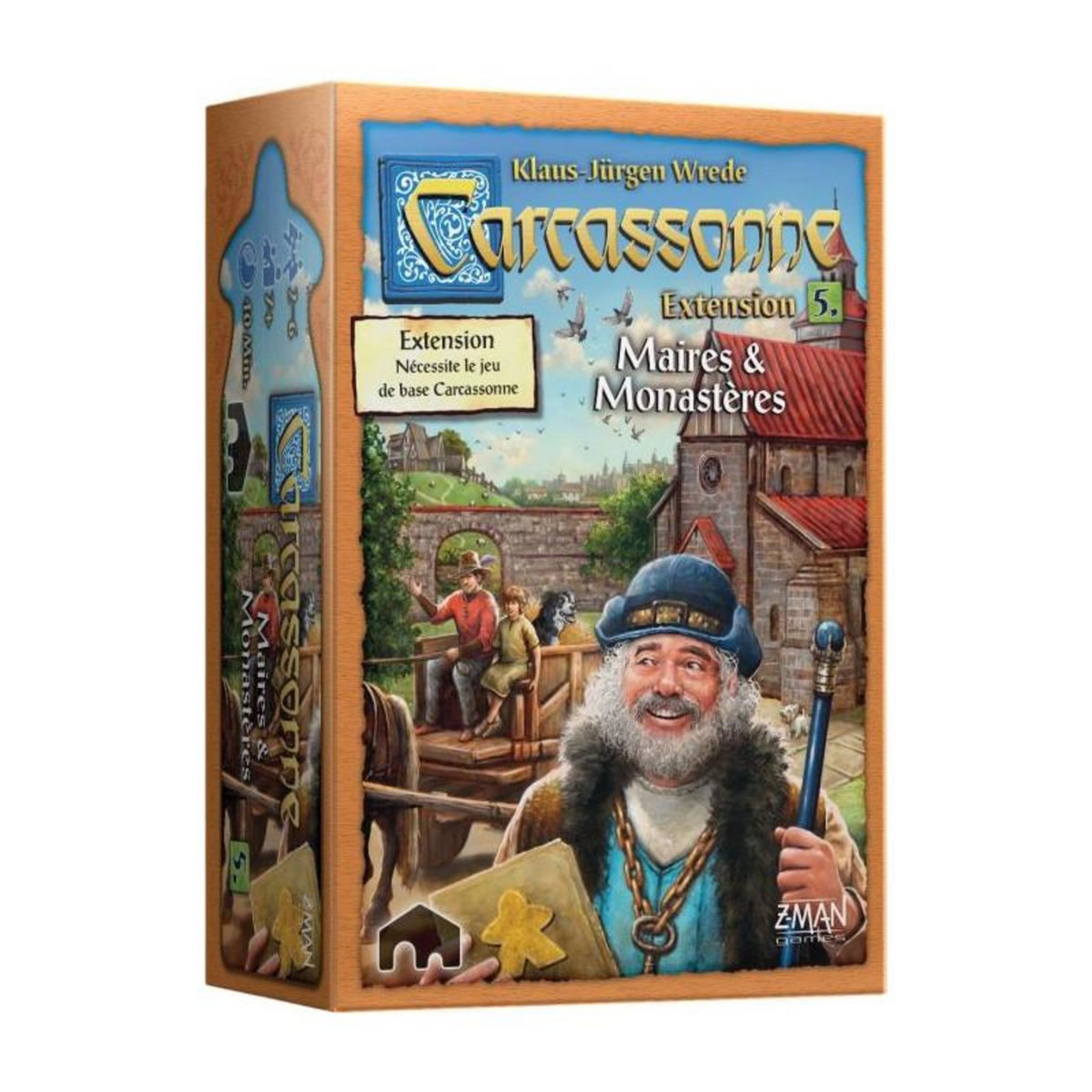 Asmodee Jeu de stratégie Asmodée Carcassonne Maires et Monastères Extension 5