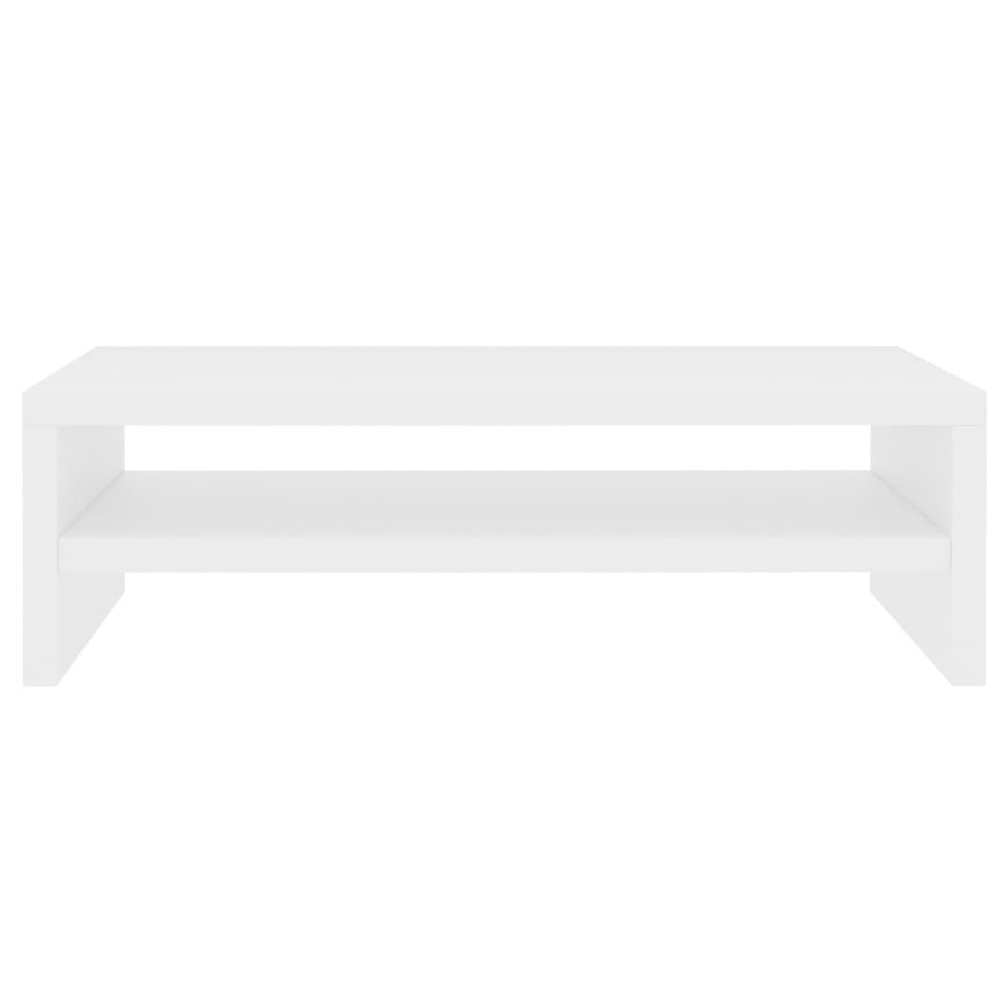 Voir la diapositive 4 : VIDAXL Support de moniteur Blanc 42 x 24 x 13 cm Bois d'ingenierie