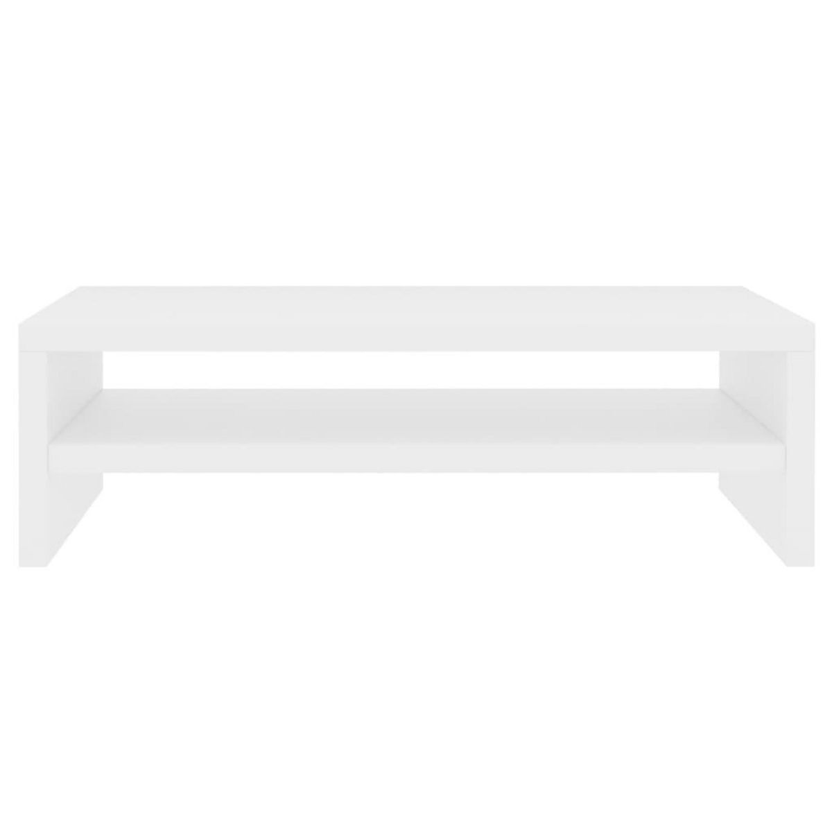 VIDAXL Support de moniteur Blanc 42 x 24 x 13 cm Bois d'ingenierie