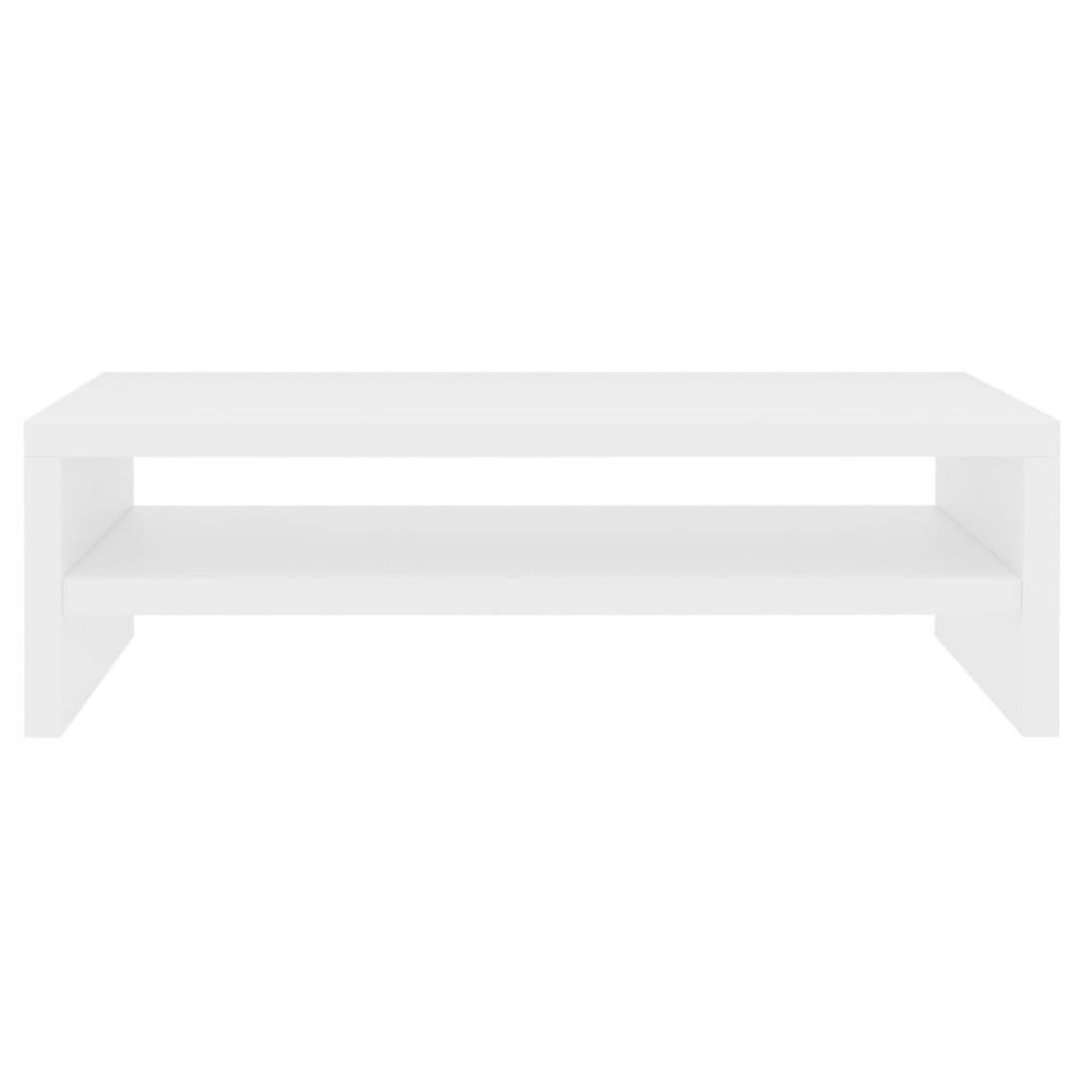 VIDAXL Support de moniteur Blanc 42 x 24 x 13 cm Bois d'ingenierie