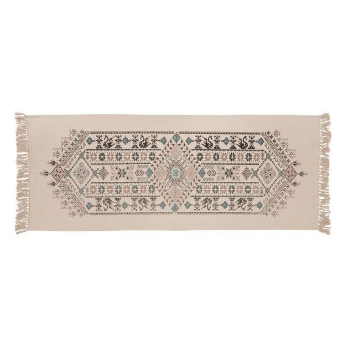 Paris Prix Tapis de Couloir Anti-dérapant  Ethnik  80x200cm Beige