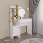 Voir la diapositive 3 : Habitat et Jardin Table de maquillage en bois  Mup  105 x 35 x 151 cm - Blanc