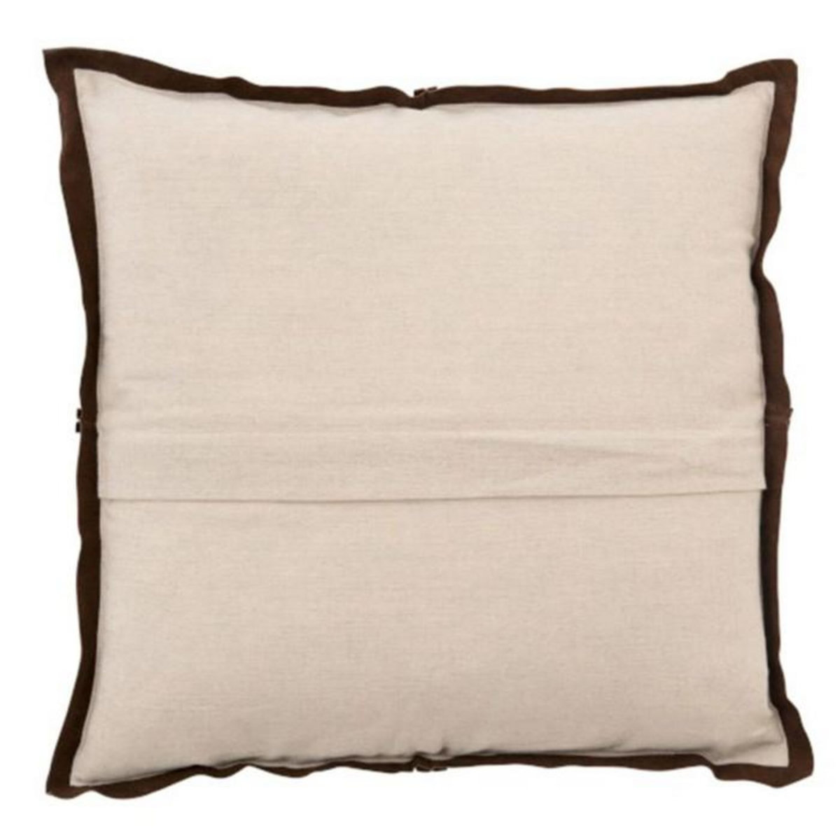 Paris Prix Coussin Déco en Cuir  Reklan  45x45cm Marron