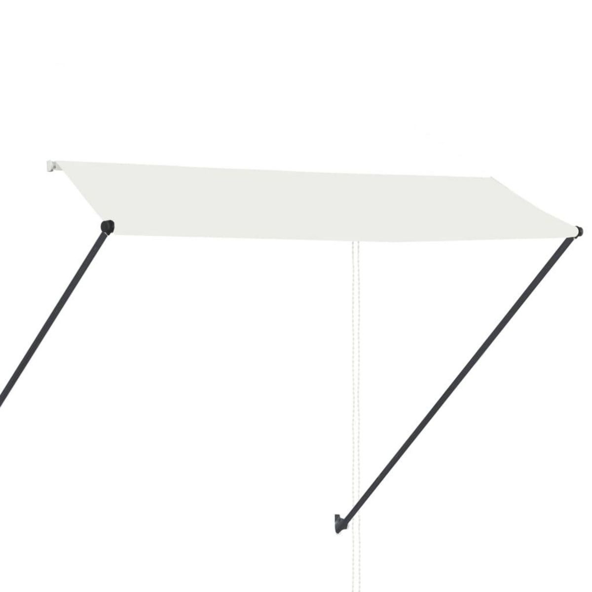 VIDAXL Auvent retractable avec LED 300x150 cm Creme