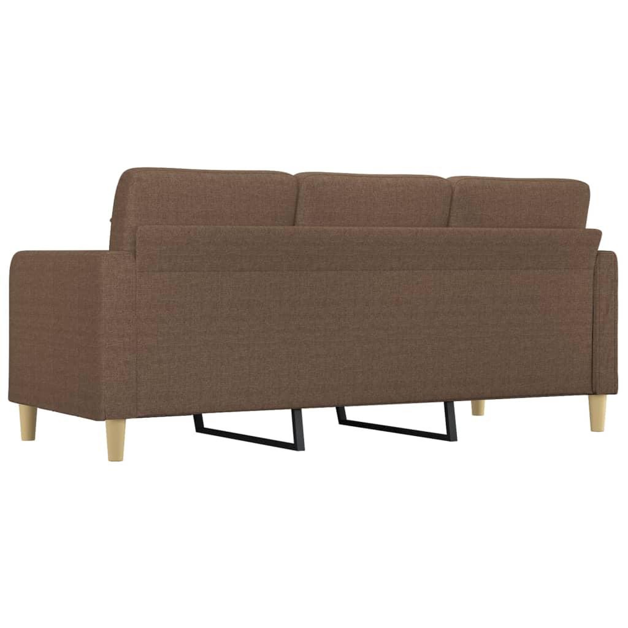 Voir la diapositive 5 : VIDAXL Canape a 3 places Marron 180 cm Tissu
