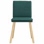 Voir la diapositive 4 : VIDAXL Chaises a manger lot de 2 vert fonce tissu