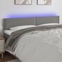 Voir la diapositive 1 : VIDAXL Tete de lit a LED Gris fonce 200x5x78/88 cm Tissu