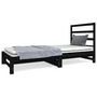 Voir la diapositive 2 : VIDAXL Lit coulissant sans matelas noir 2x(90x190) cm