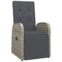 Voir la diapositive 5 : VIDAXL Ensemble a manger de jardin 3 pcs coussins gris resine tressee