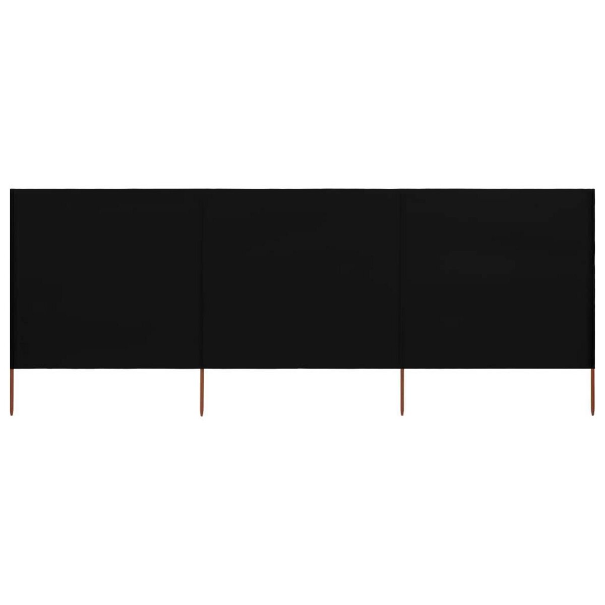 VIDAXL Paravent 3 panneaux Tissu 400 x 120 cm Noir
