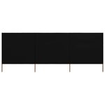 VIDAXL Paravent 3 panneaux Tissu 400 x 120 cm Noir