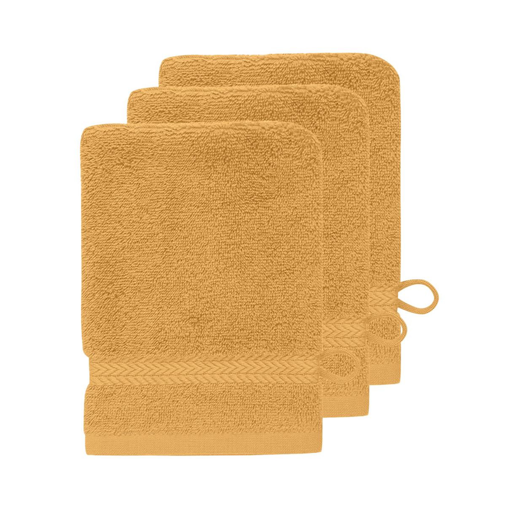 Voir la diapositive 1 : Sensei Maison Lot de 3 gants de toilette 550 g/m² LUXURY - 16x22 cm