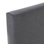 Voir la diapositive 4 : VS VENTA-STOCK Tête de lit Aura recouverte de tissu Gris Foncé 160x60 cm
