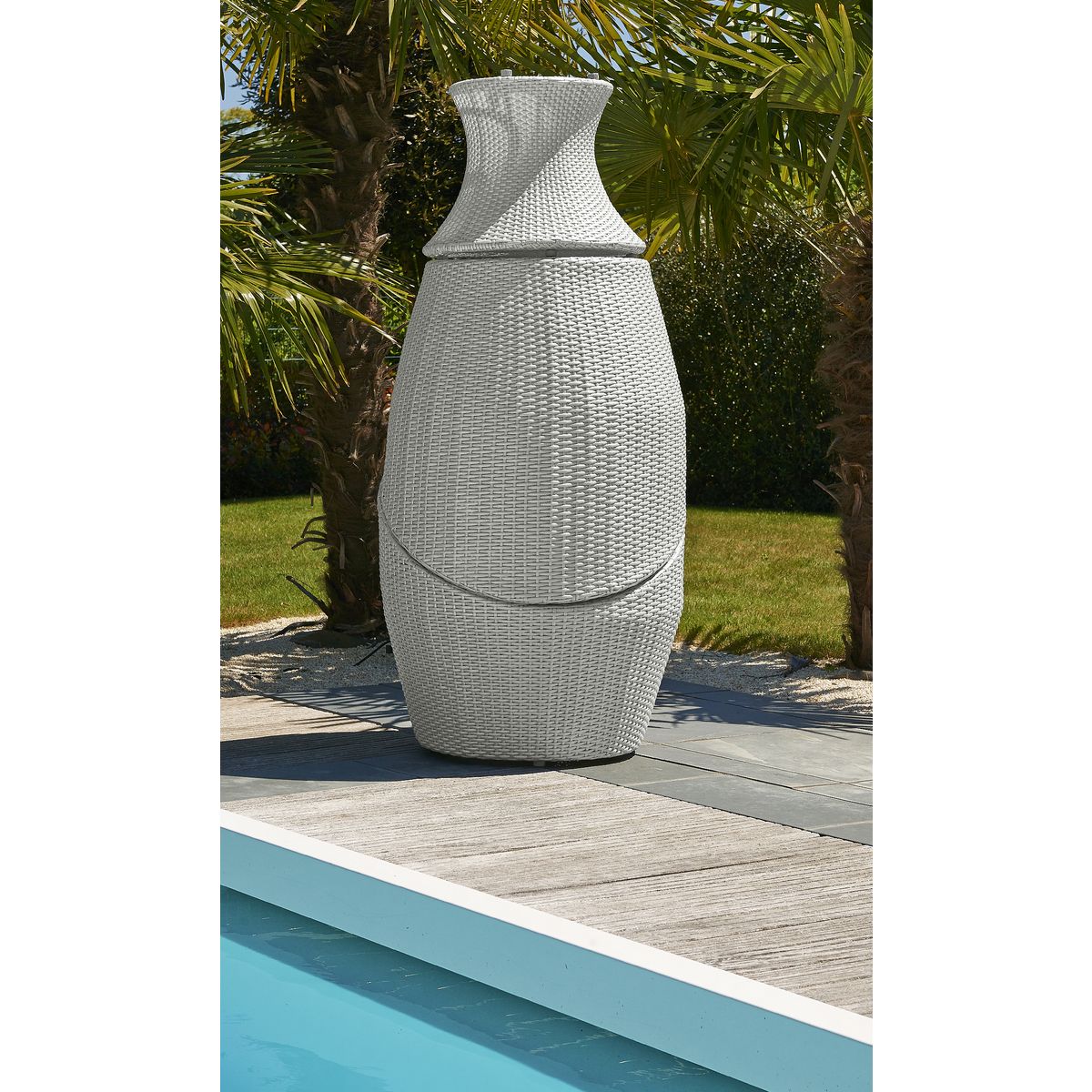DCB GARDEN Salon de jardin 2 personnes TOTEM gris